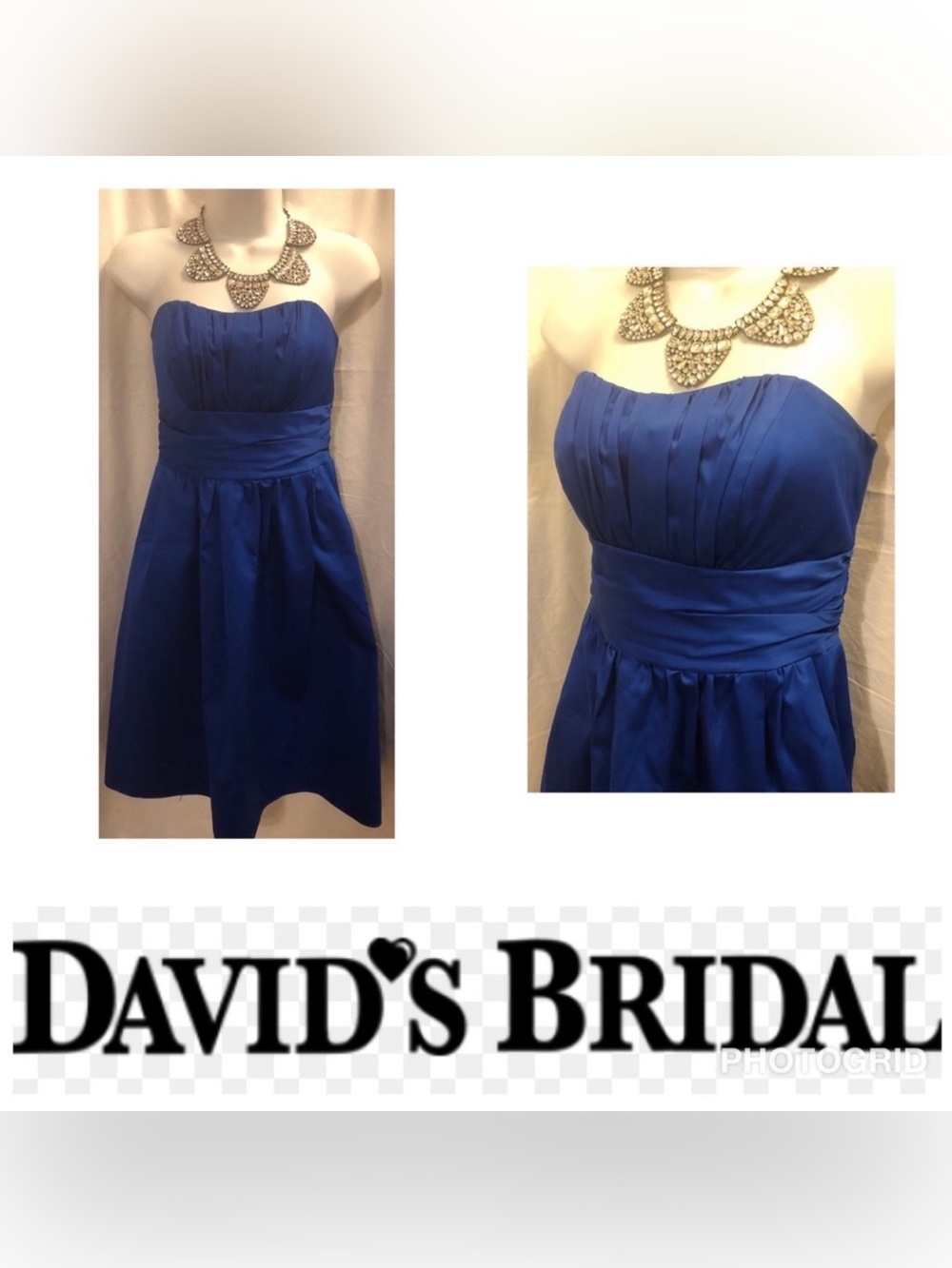 David’s Bridal Ruched Bodice Crinkle Waist Size 2 Cocktails Evening Party